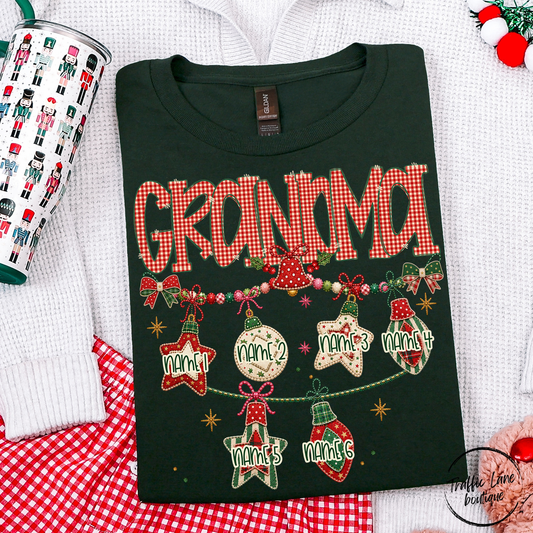 Family Names Ornaments Shirt Customizable
