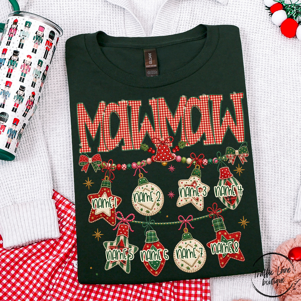 Family Names Ornaments Shirt Customizable