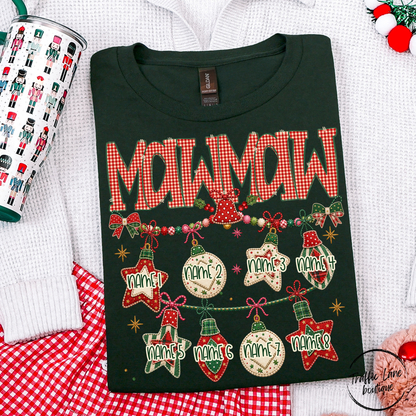 Family Names Ornaments Shirt Customizable
