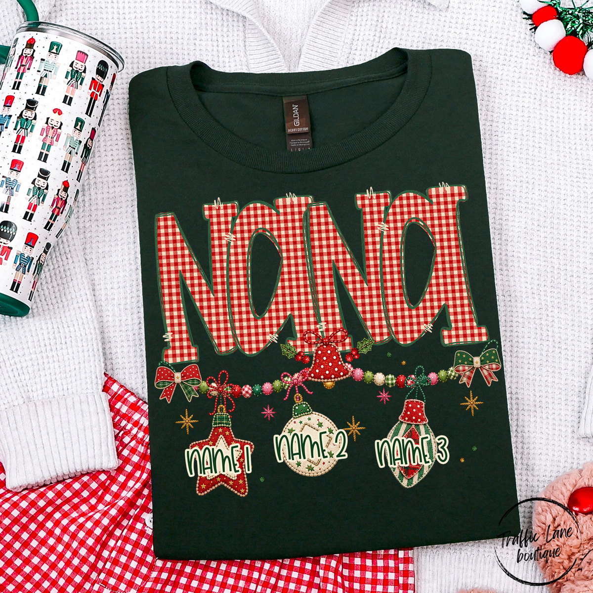 Family Names Ornaments Shirt Customizable
