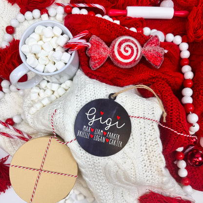 Personalized Grandparent Ornament| Chalkboard | Design 1