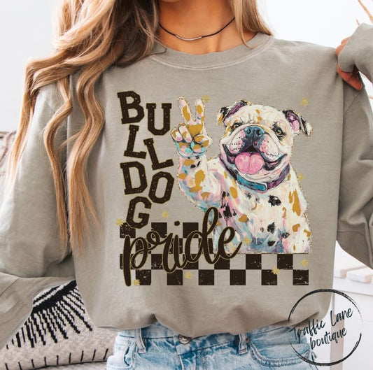 Grunge Mascots Bulldog Pride Shirt