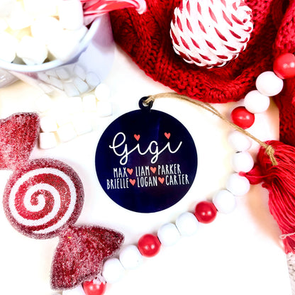 Personalized Grandparent Ornament| Chalkboard | Design 1