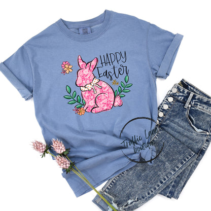 Happy Easter Pink Bunny Shirt
