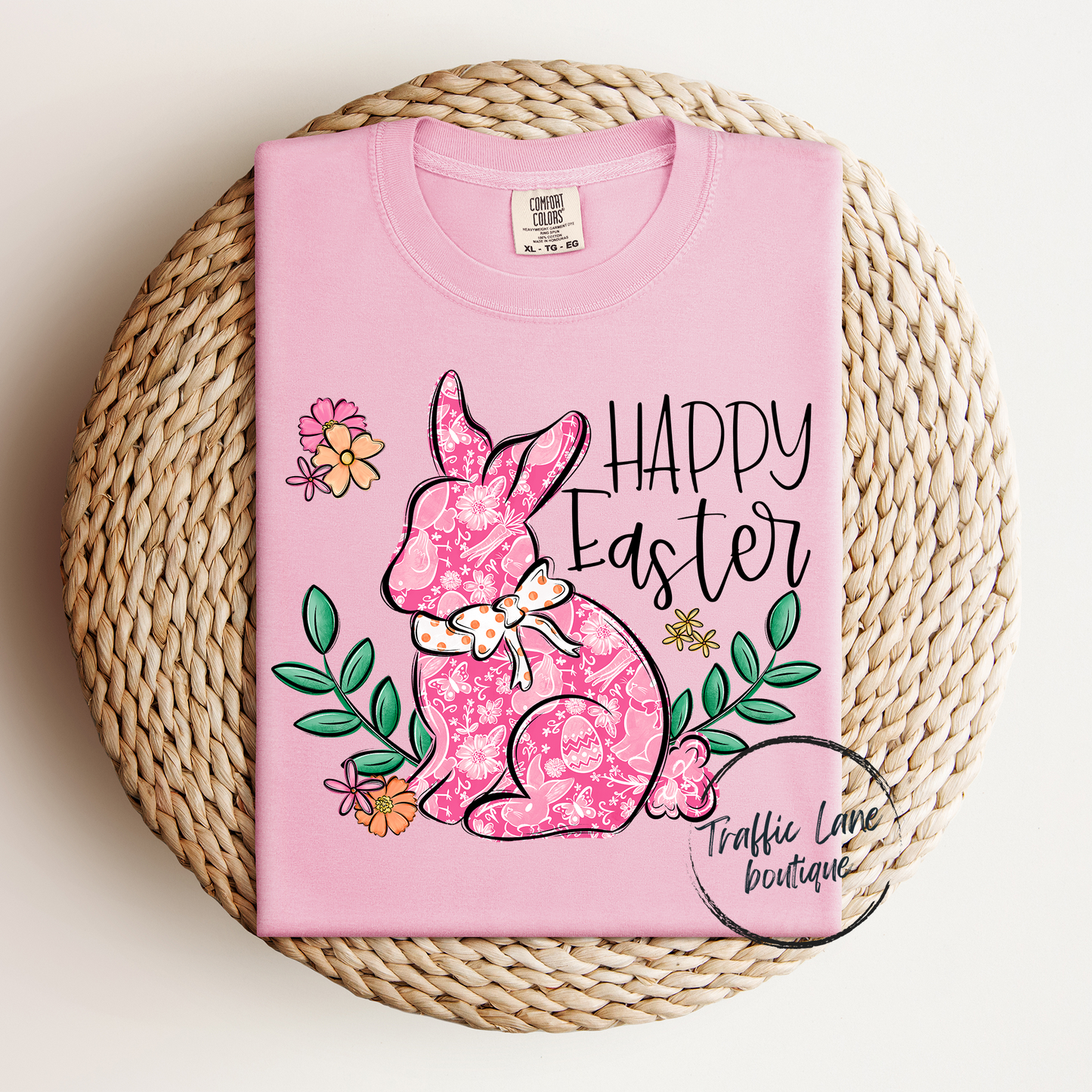 Happy Easter Pink Bunny Shirt