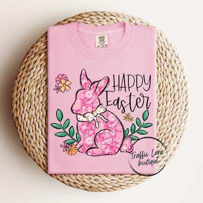 Happy Easter Pink Bunny Shirt