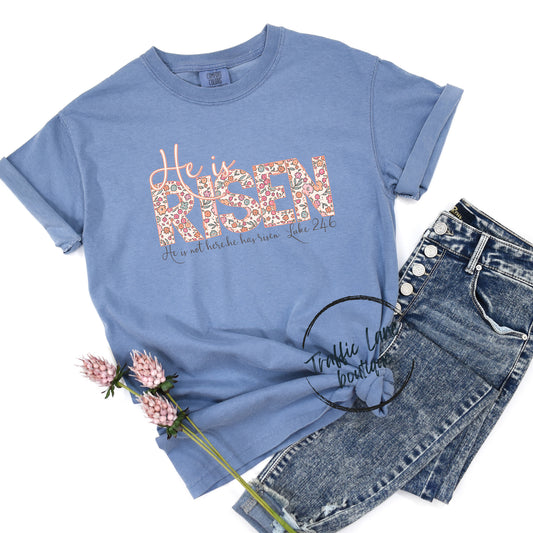 He Is Risen Word Art Shirt