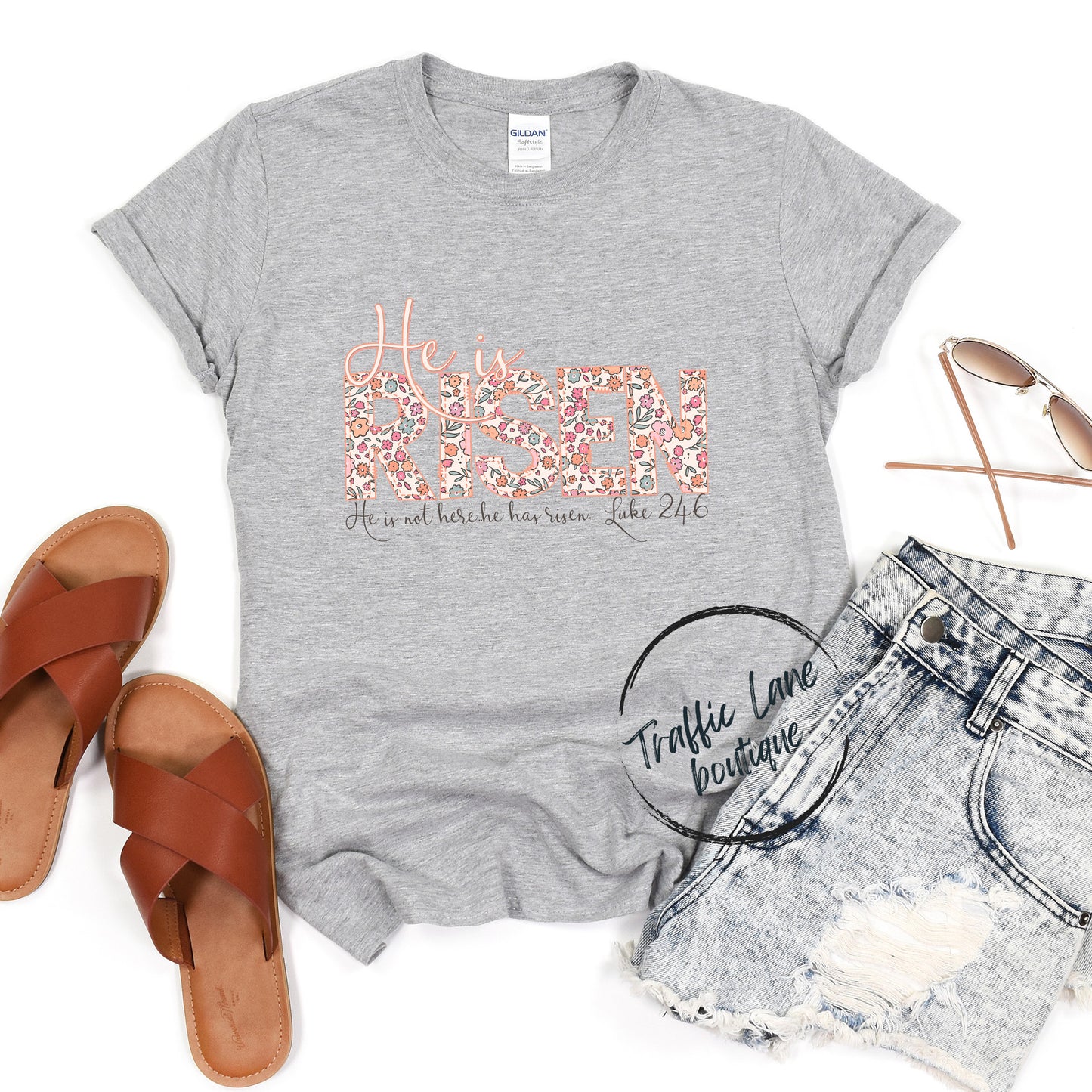 He Is Risen Word Art Shirt