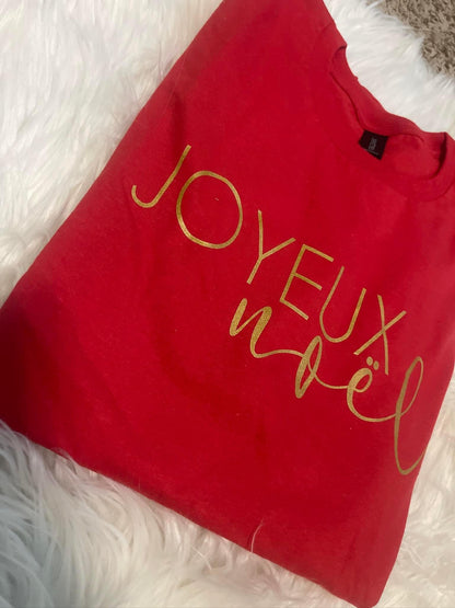 Joyeux Noel Holiday tees or sweatshirts