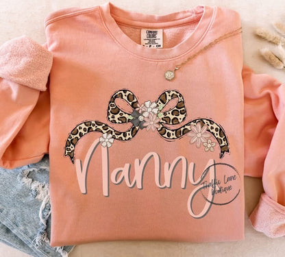 Leopard Bow Mom and Grandma Names