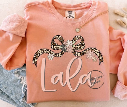 Leopard Bow Mom and Grandma Names