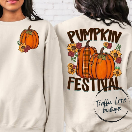 Fall Festival Pumpkin Front And Back Shirt