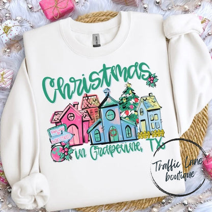Christmas In 'Your Town' Customizable Shirt
