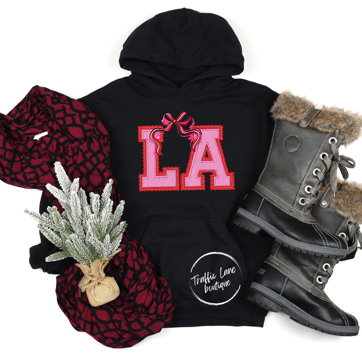 LA - Prepster State Christmas Pink Red Shirt