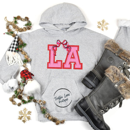 LA - Prepster State Christmas Pink Red Shirt