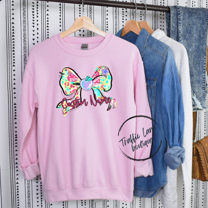 Mixed Bow With Apple - Custom Name