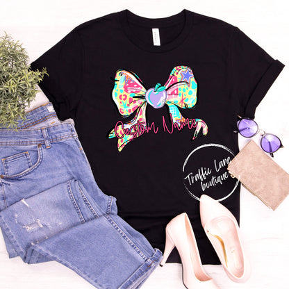 Mixed Bow With Apple - Custom Name
