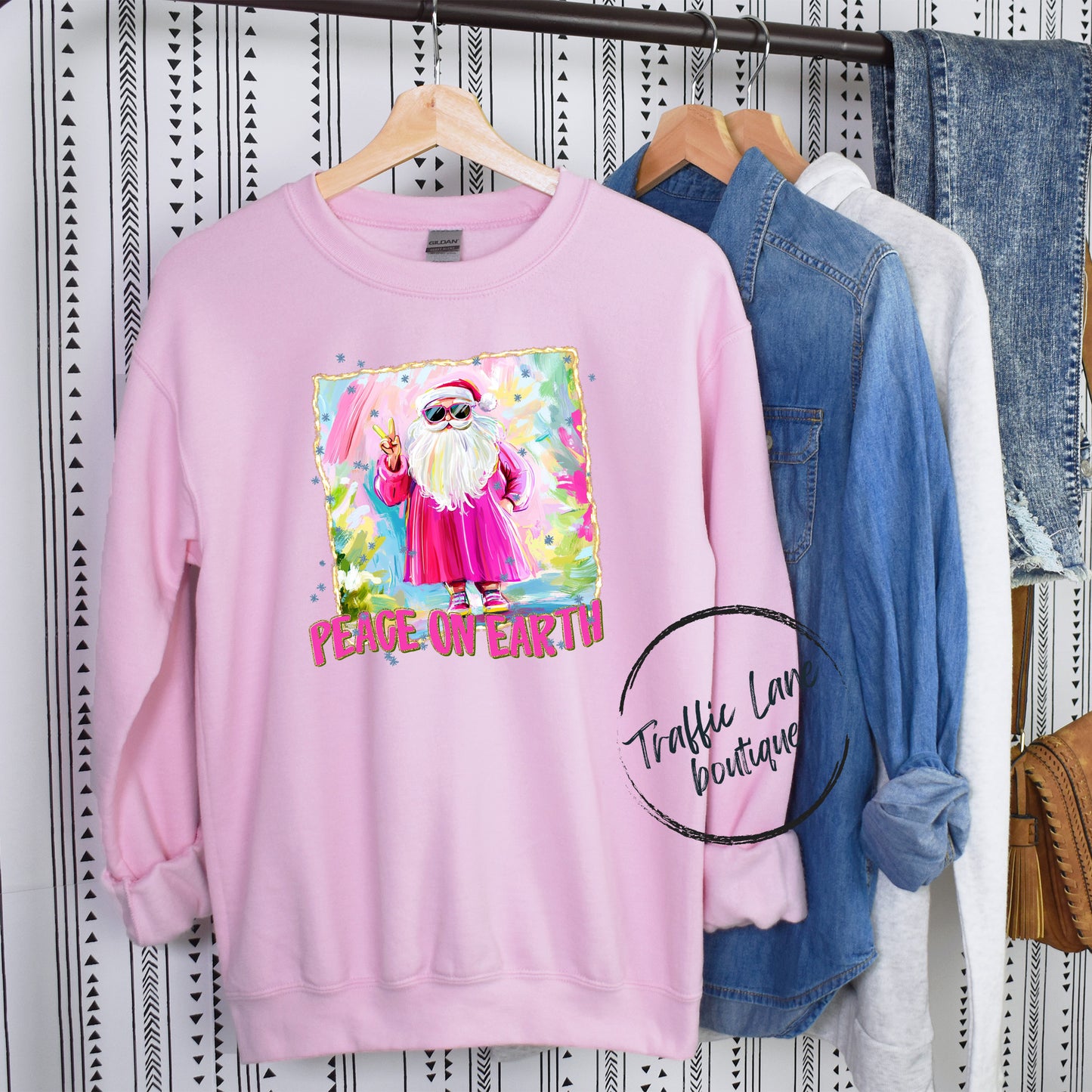 Peace On Earth Santa Shirt