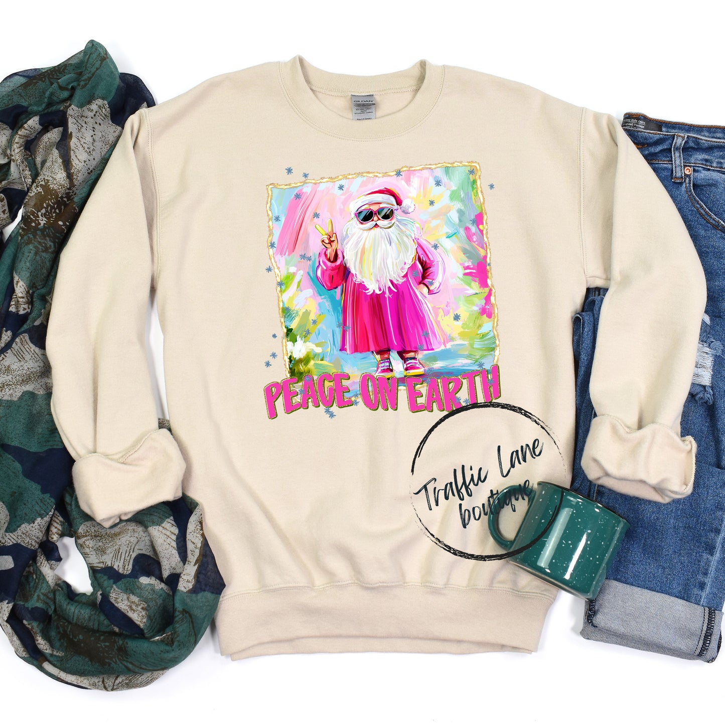 Peace On Earth Santa Shirt