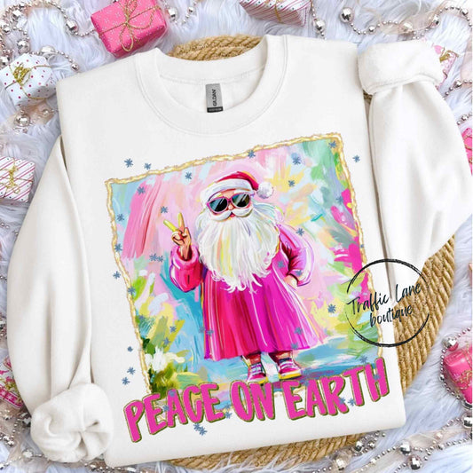 Peace On Earth Santa Shirt