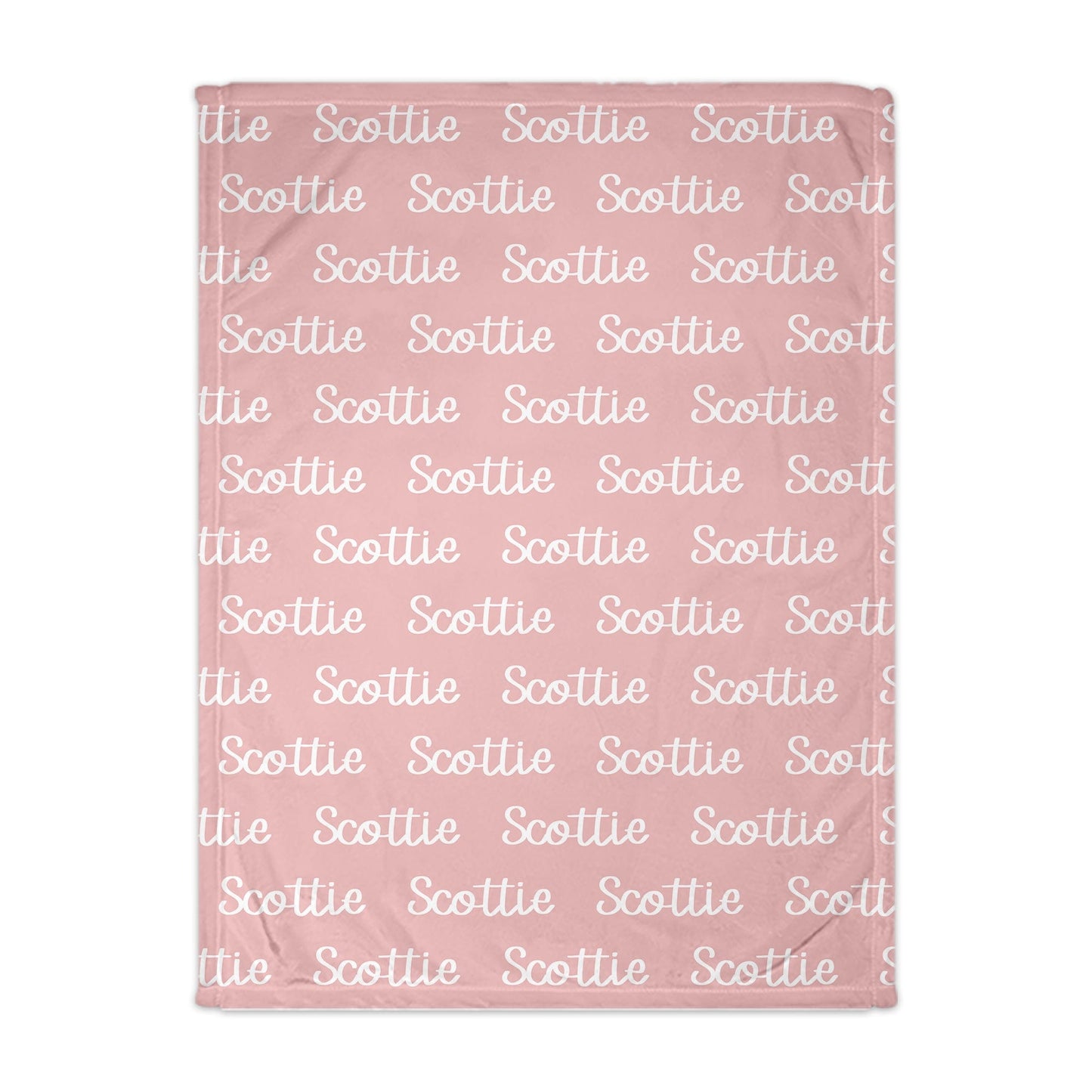 Pink 50 x 60 Kids Personalized Name Repeating Blanket 