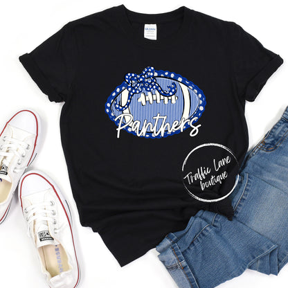 Panthers - Prepster Football And Bow Spirit Shirts