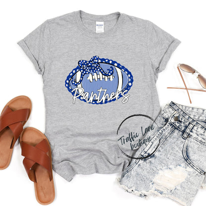 Panthers - Prepster Football And Bow Spirit Shirts