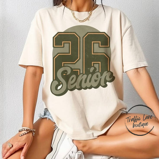 26 Senior Distressed Army Shirt