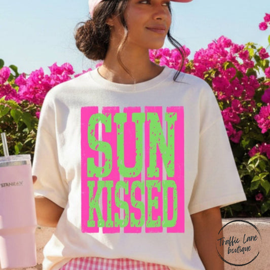 Sunkissed LIme And Pink Shirt
