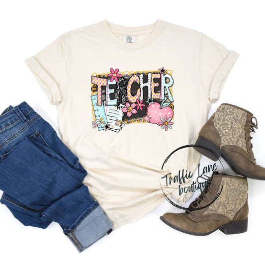 Teacher - Back 2 School Apple - Shirt