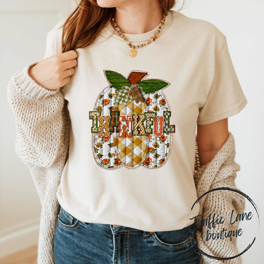 Thankful Split Pumpkin Shirt