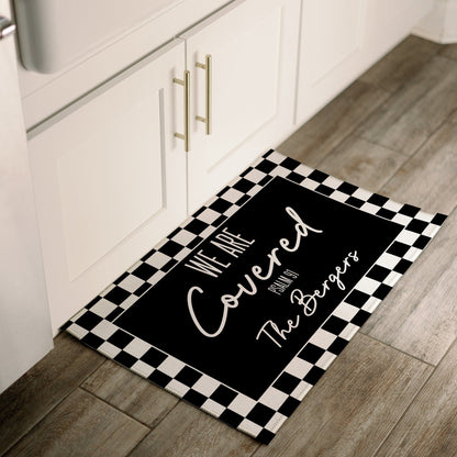 We Are Covered Personalized Mat