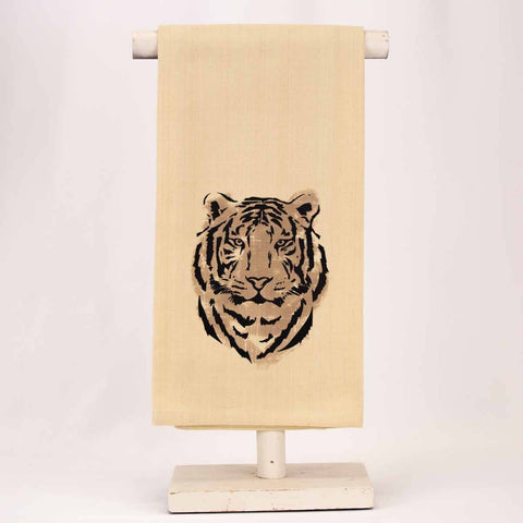 Easy Tiger Hand Towel   Oat/Black   20x28