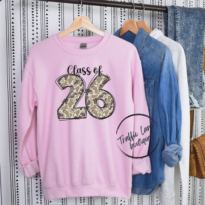 Class of 26 - Camo Doodle Shirt