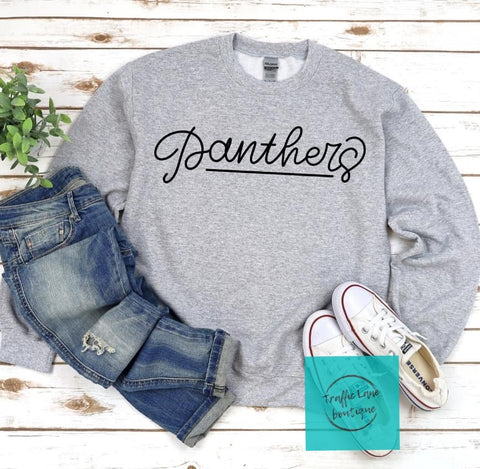 Panthers Hand Lettered Graphic Tees