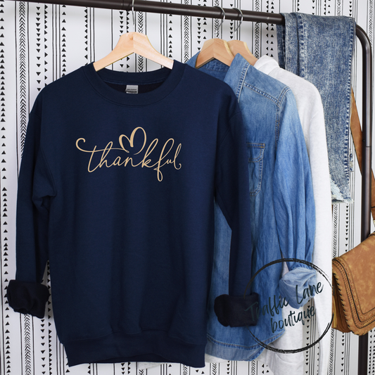 Thankful Gold Lettering Shirt