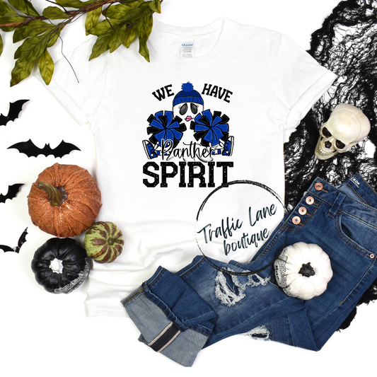 We Have Spirit Ghost Cheerleader Royal Panther