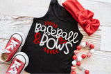 Girls Baseball & Bows Tank Top