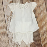 White ivy dress with bloomers