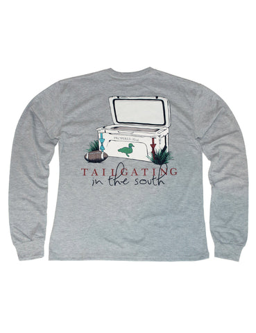 Properly Tied Tailgating in the South long sleeve t-shirt 