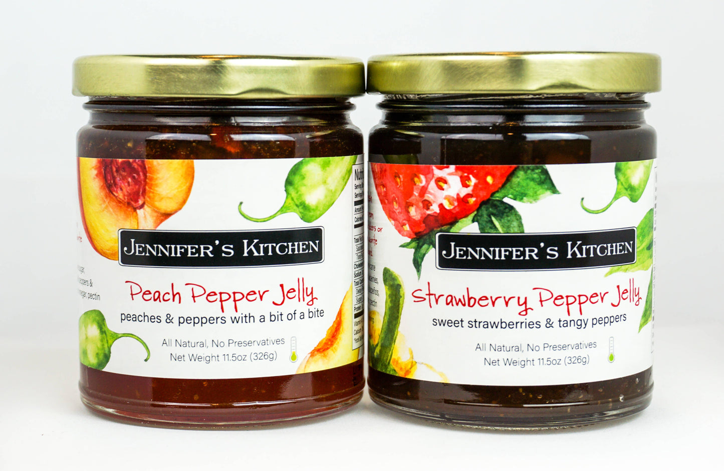 Strawberry & Peach Pepper Jellies Full Size