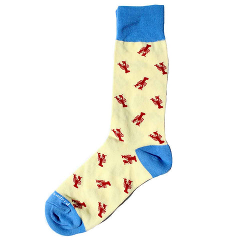 Men's Crawfish Socks   Yellow/Blue/Red   One Size