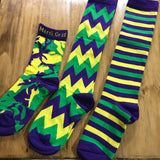 Adult Mardi Gras Socks