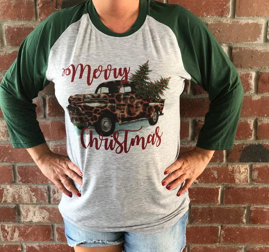 Christmas Graphic Design Raglan Shirts
