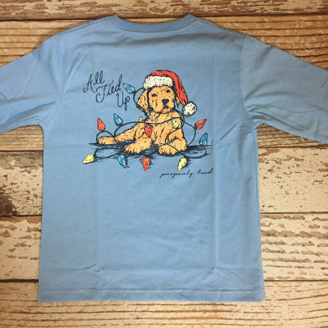 Properly Tied "All Tied Up" t-shirt, long sleeves, Christmas 