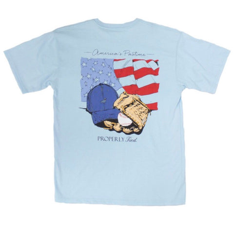Properly Tied America's Pastime youth tee
