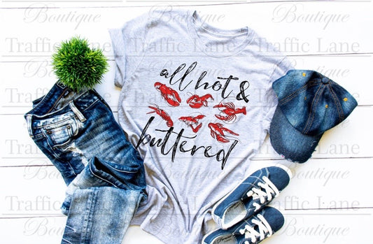 All Hot and Buttered Crawfish tee