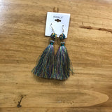 Mardi Gras tassel earrings 