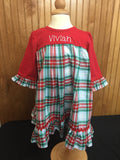 Red and Green Plaid Dress